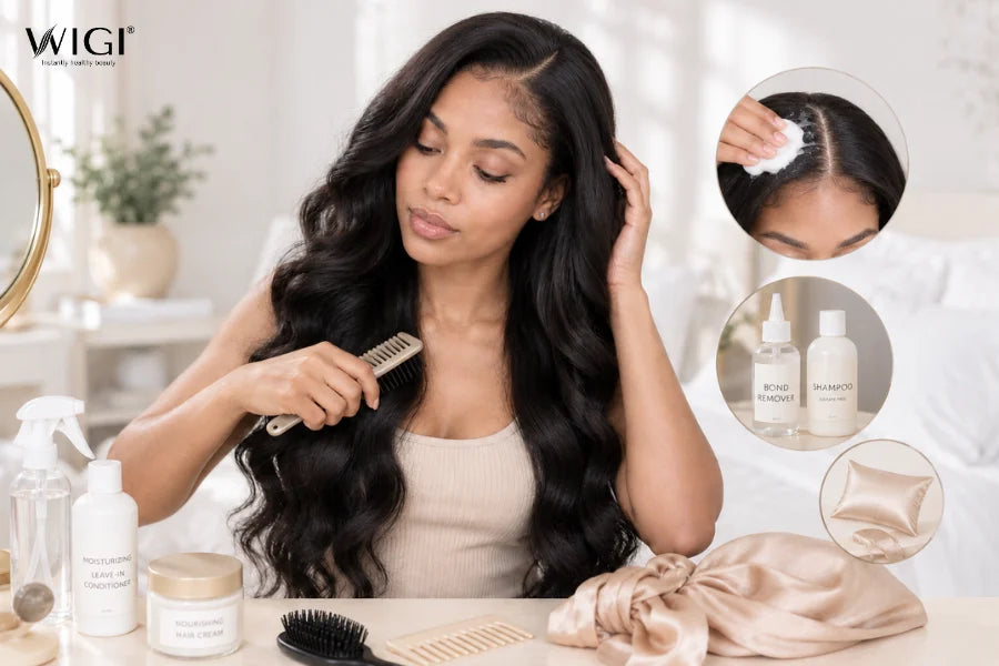 Closure For Quick Weave: No Leave-Out Method for Natural Hairline