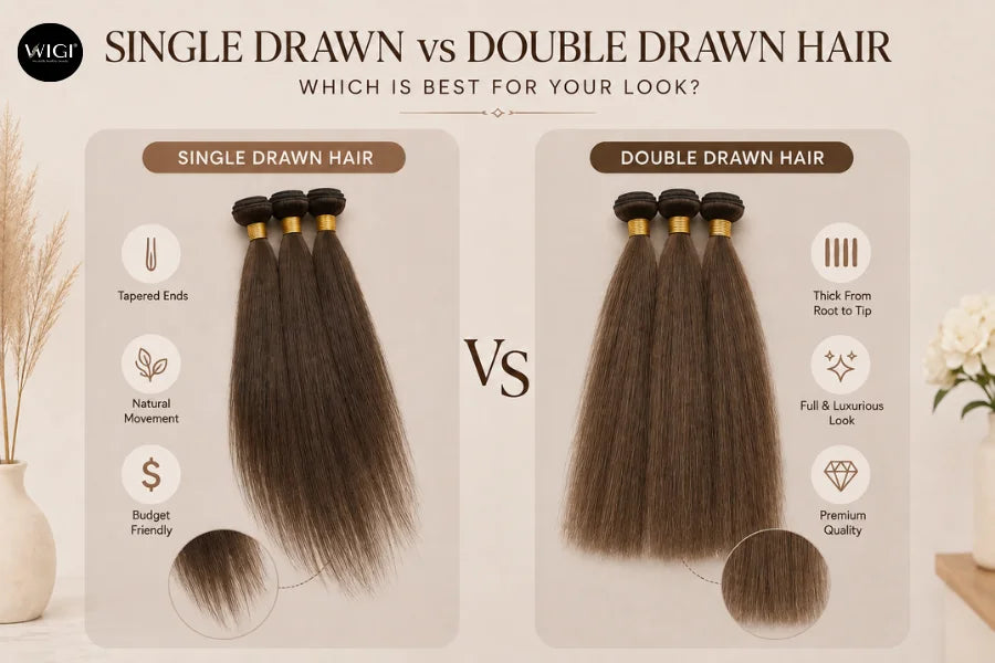 Single Drawn vs Double Drawn Hair: Which Is Best for Your Look?