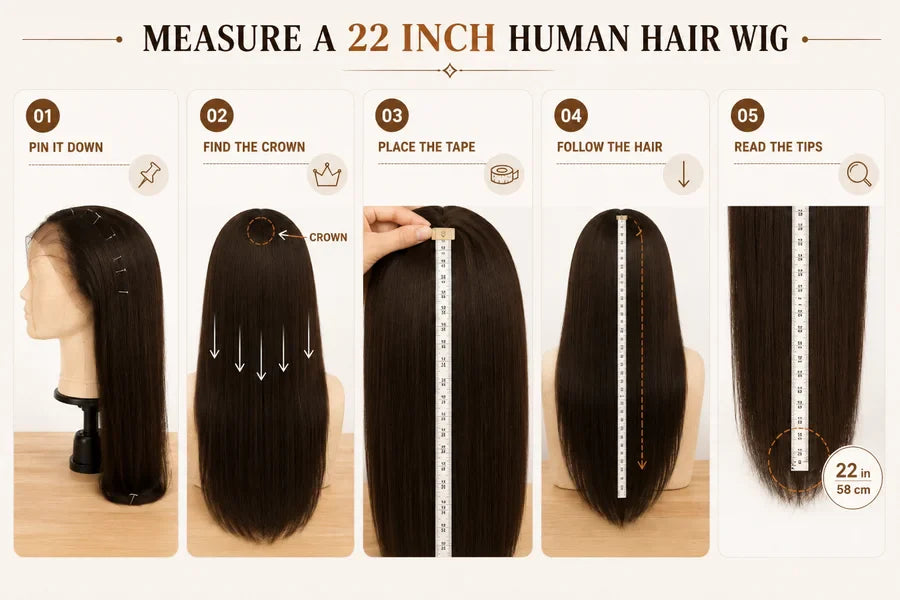 22 Inch Wigs: Real Length Chart & Human Hair Buying Guide