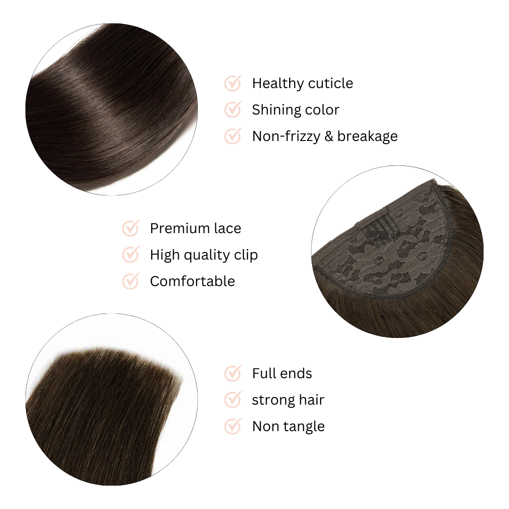 Brown Ponytail Extension, Dark Brown Ponytail Extension 16 18 20 22 26 Inch Ponytail