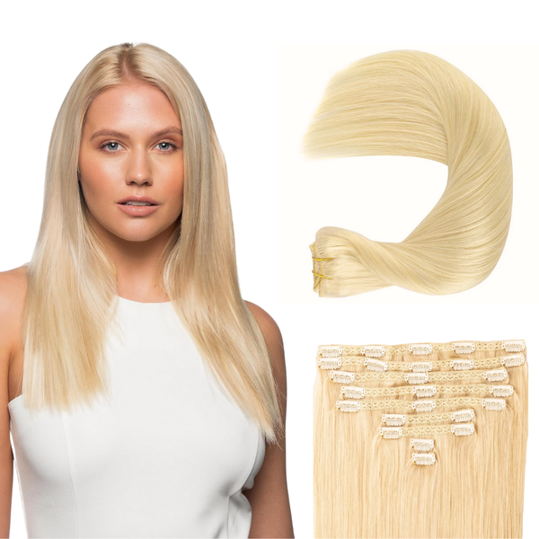 Straight Clip-Ins - Platinum Blonde (613) – WIGI Hair display picture 3