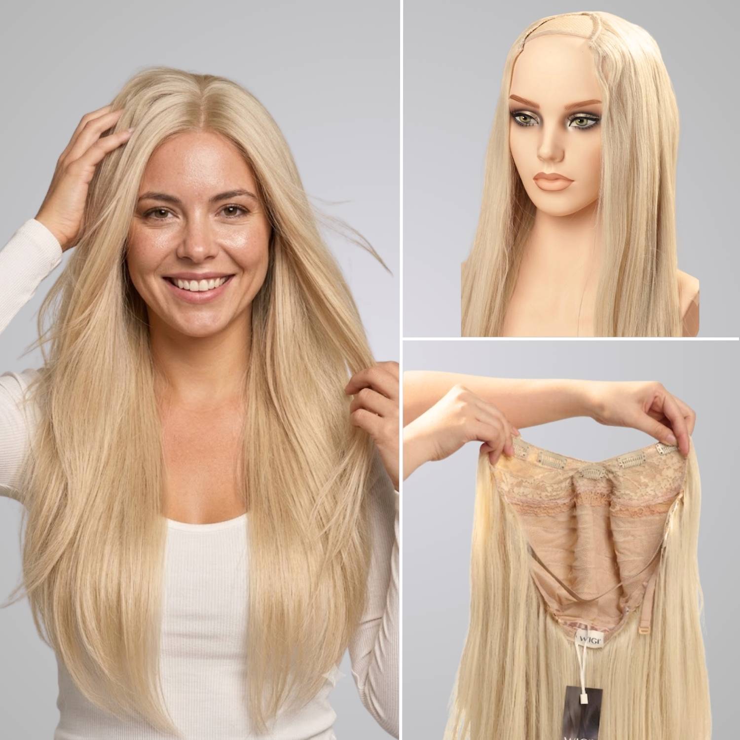 Straight V Part Wig Real Human Hair - WIGI