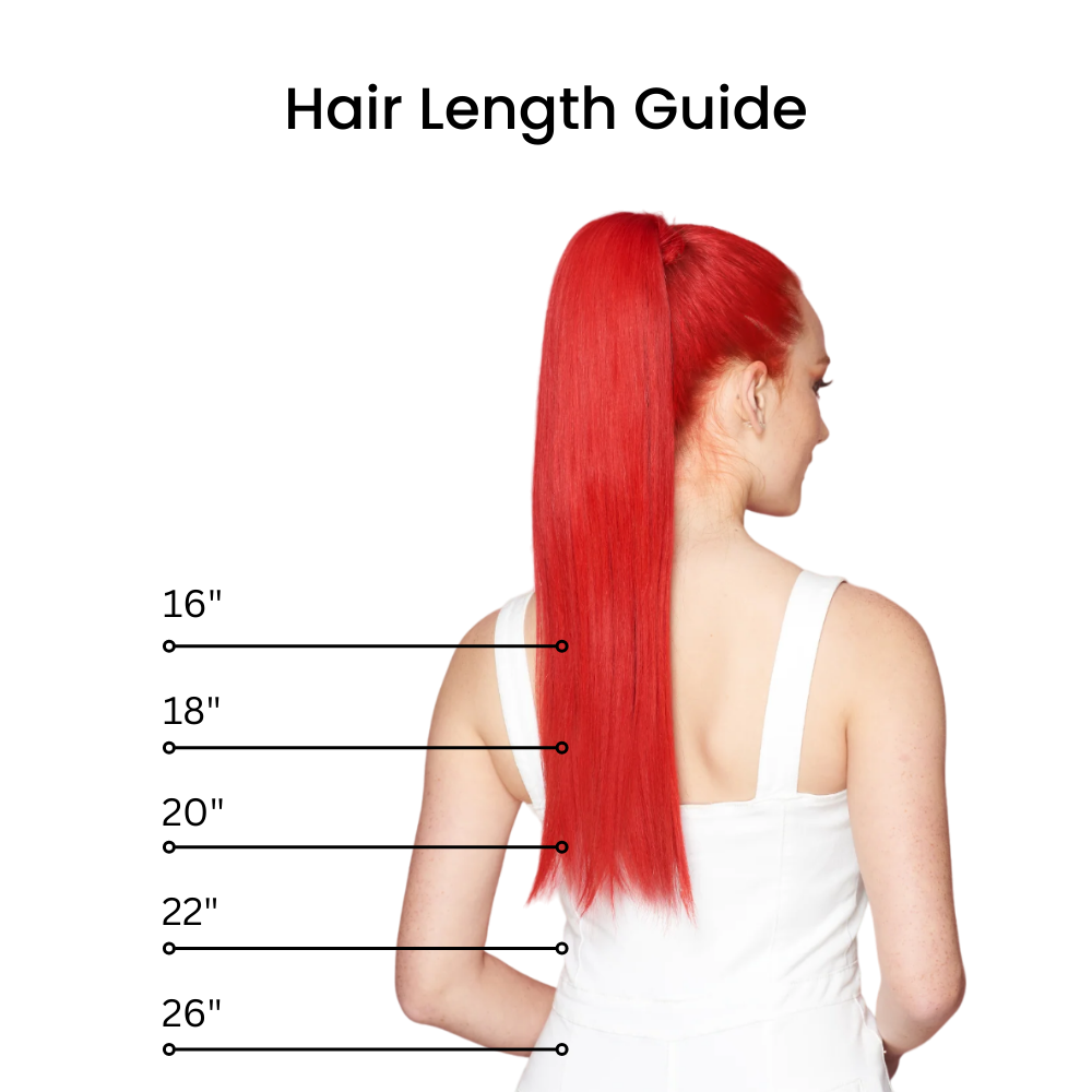 Red Ponytail Extension, Bright Red Ponytail Extension 16 18 20 22 26 Inch Ponytail - WIGI, Beautiful Christmas Gift for Mom, Christmas Presents for Mom