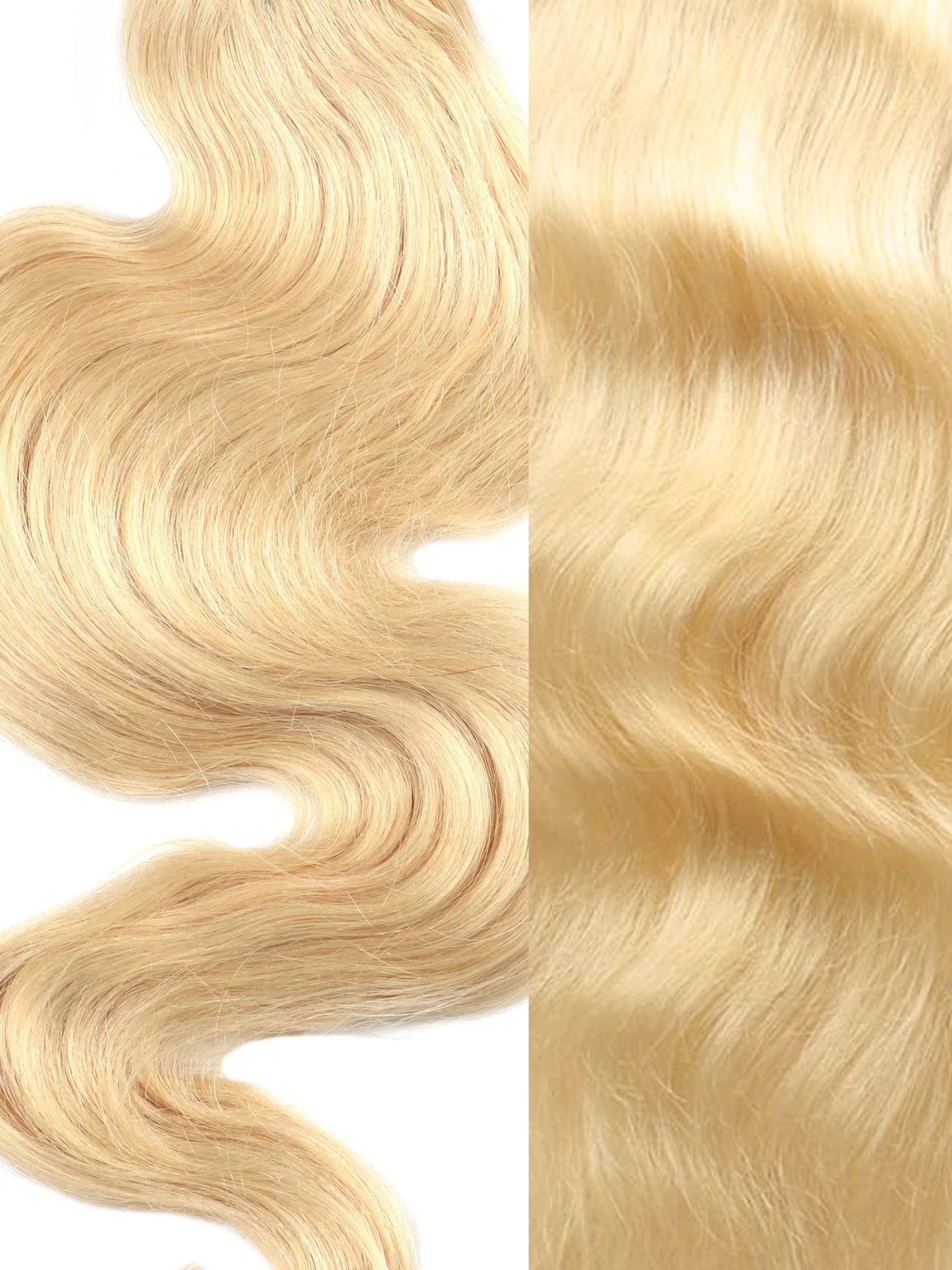 Body Wave U Part Wig texture #color_bleach-blonde-613