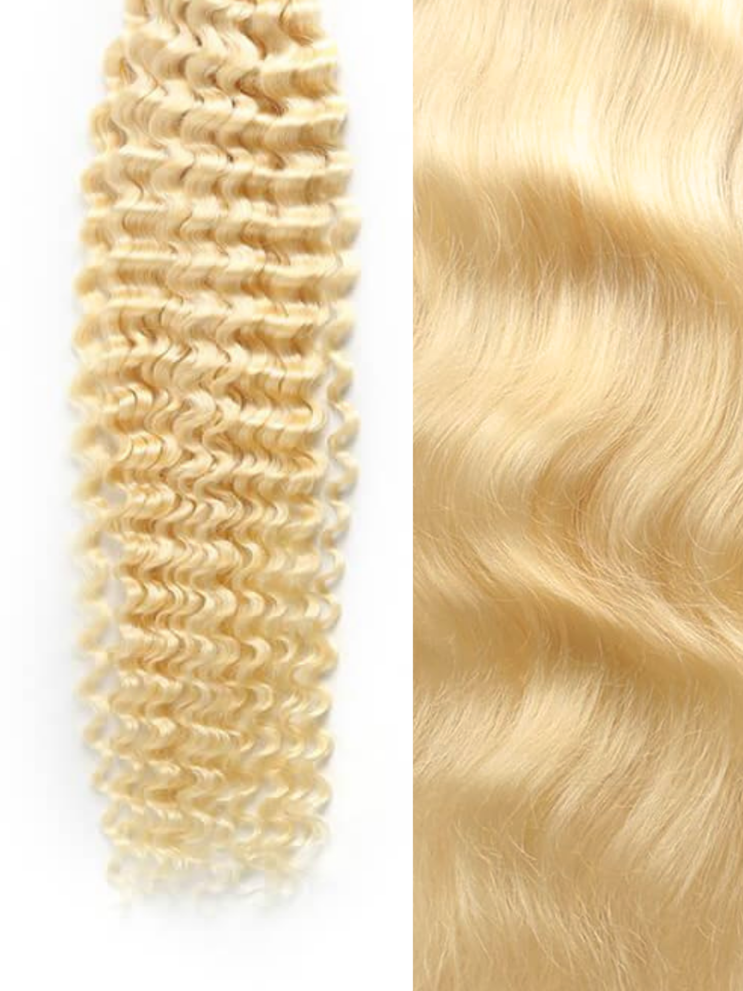 Deep Curly U Part Wig Texture #color_bleach-blonde-613