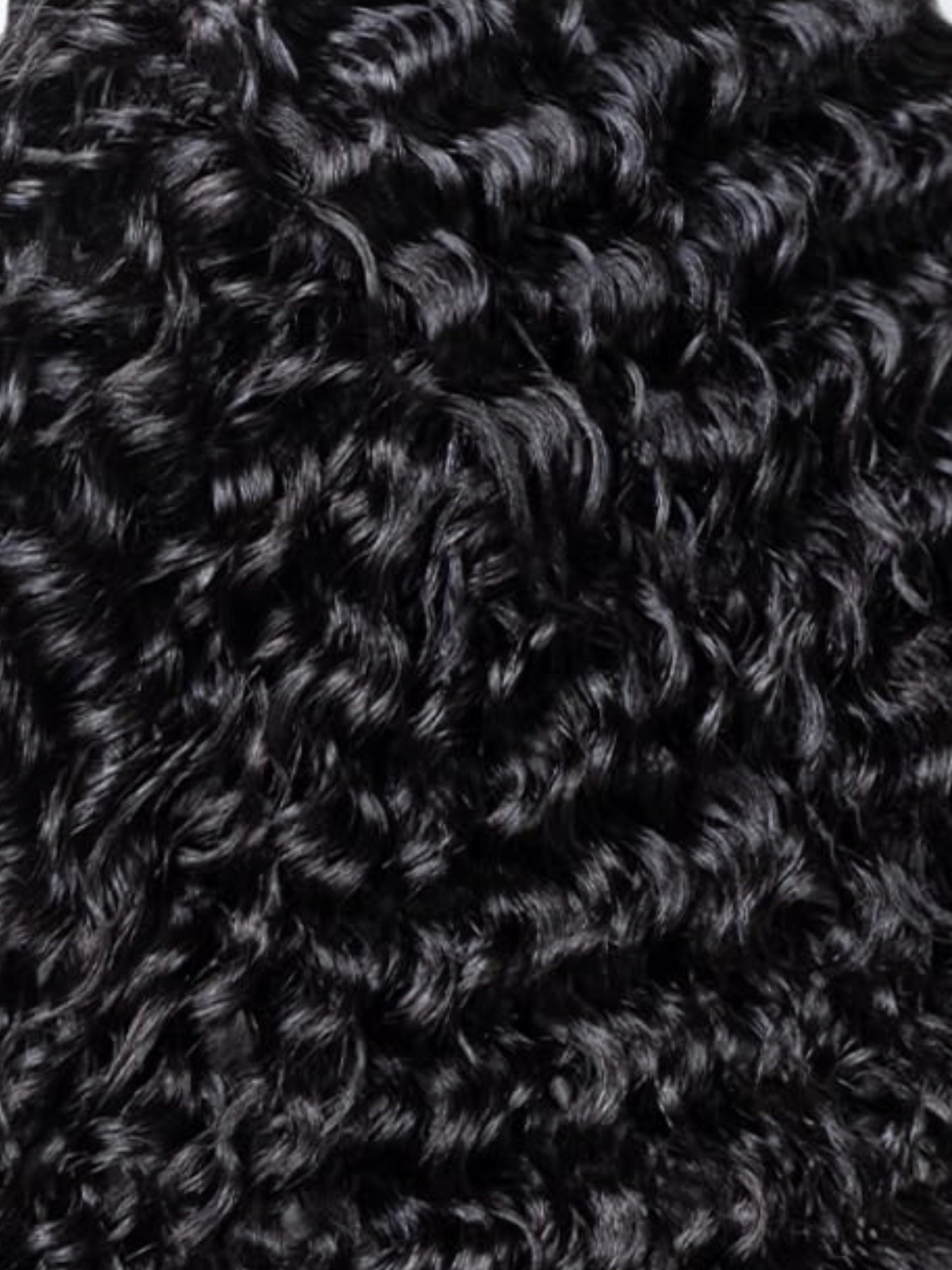 Deep Wave U Part Wig Hair Cuticle #color_jet-black