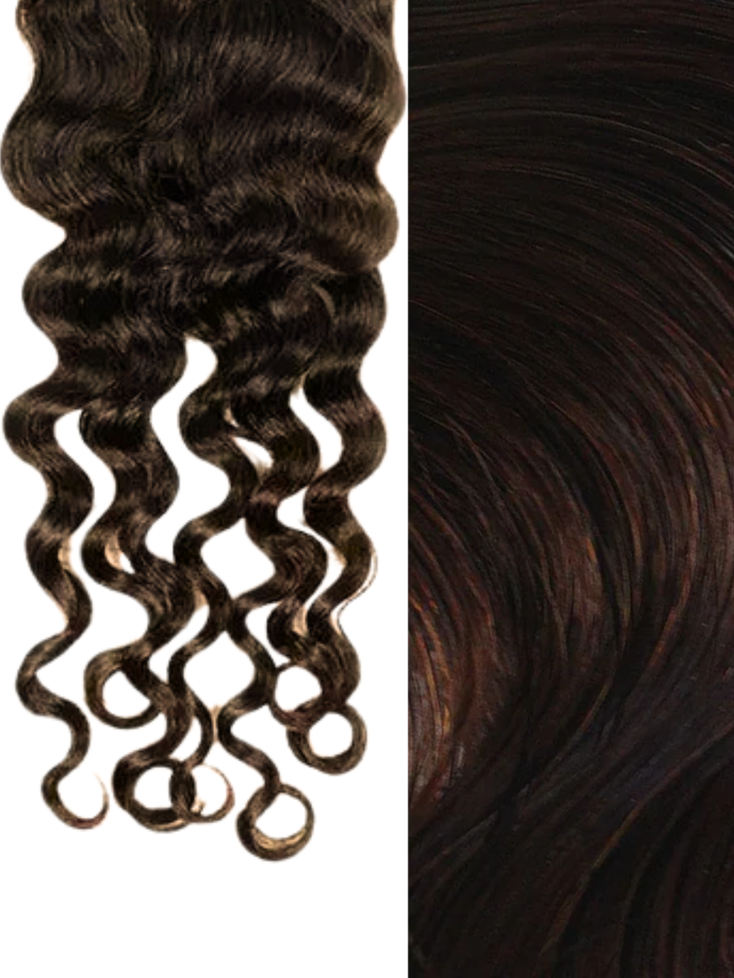 Deep Wave U Part Wig Texture #color_dark-brown-2