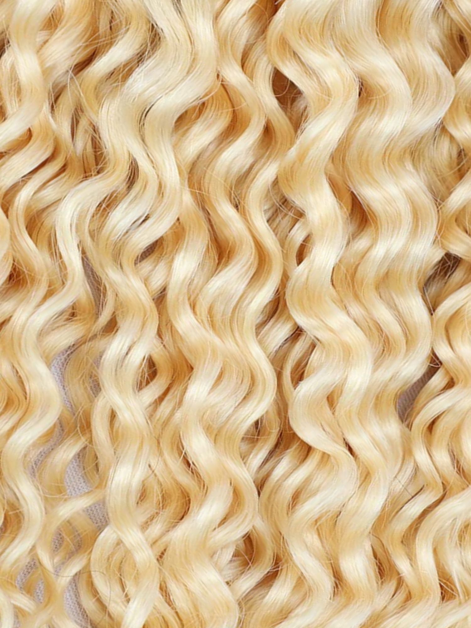 Kinky Curly U Part Wig Texture #color_bleach-blonde-613