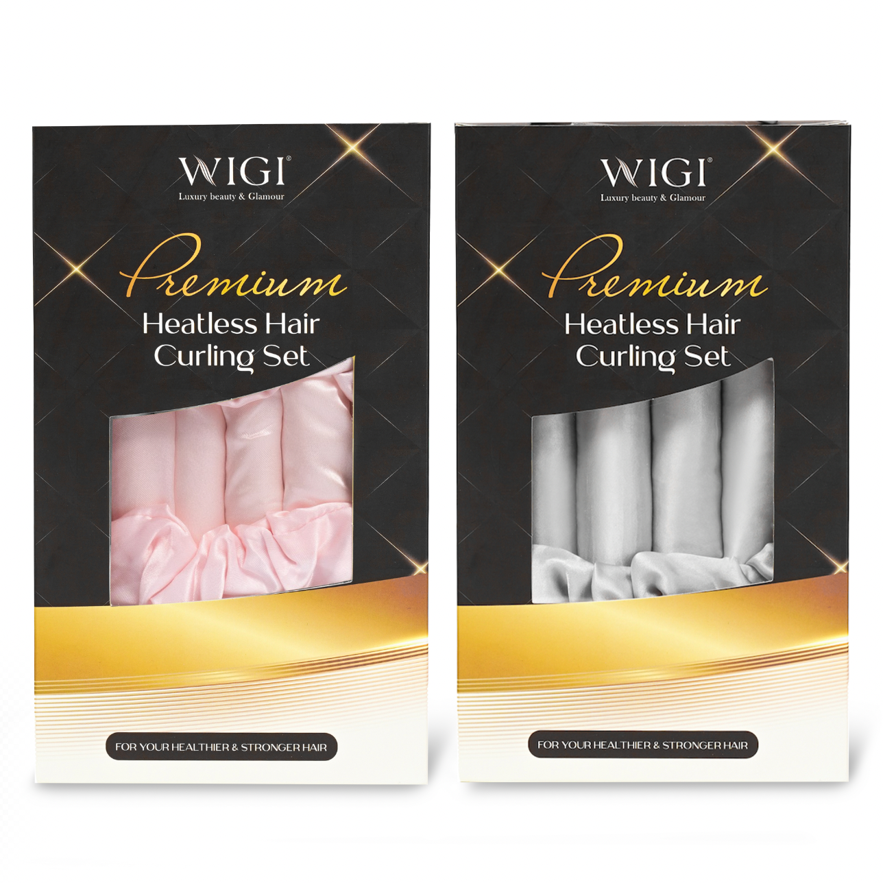WIGI Premium 100% Mulberry Silk Heatless Hair Curler, Heatless Curling Rod Headband Set