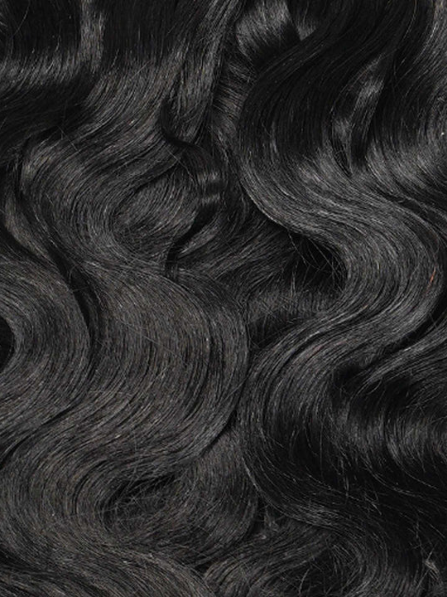 Water Wave U Part Wig Cuticle #color_jet-black