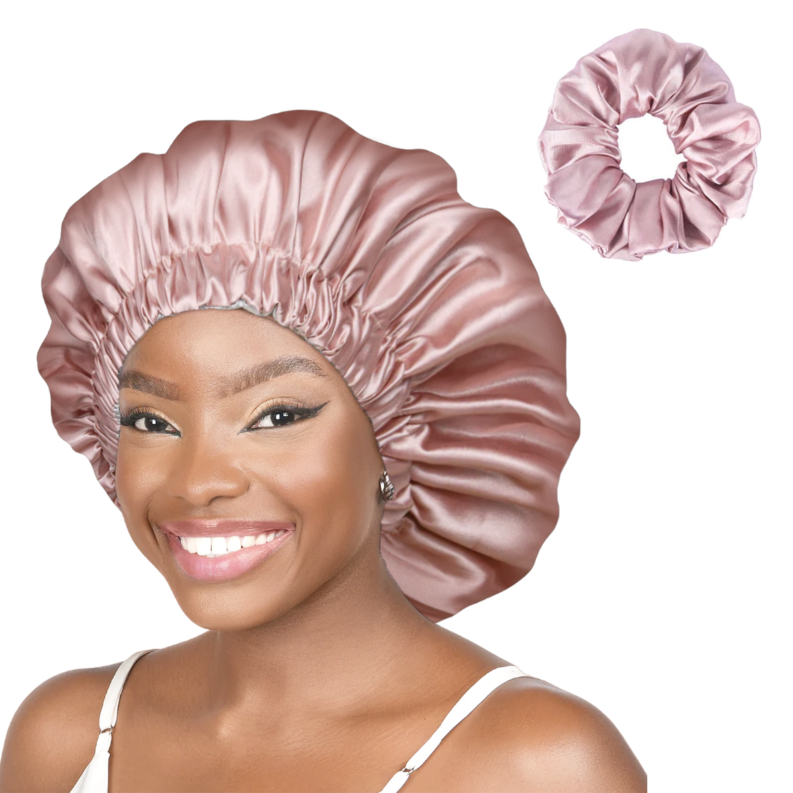 satin bonnet silk bonnet #color_pink