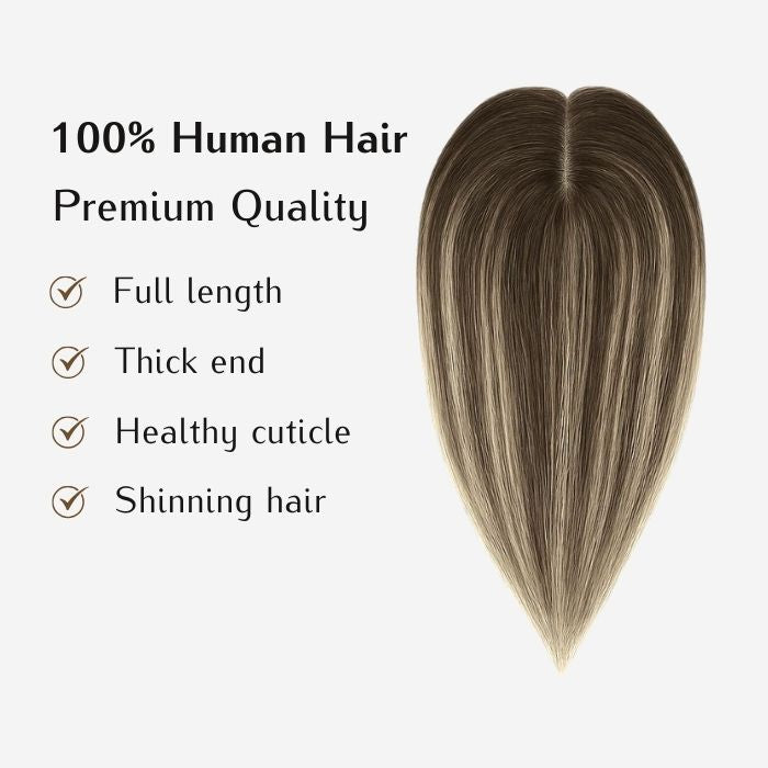 Straight Real Human Hair Topper - WIGI