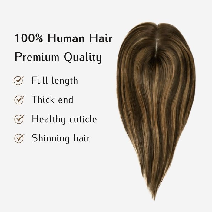 Straight Real Human Hair Topper - WIGI