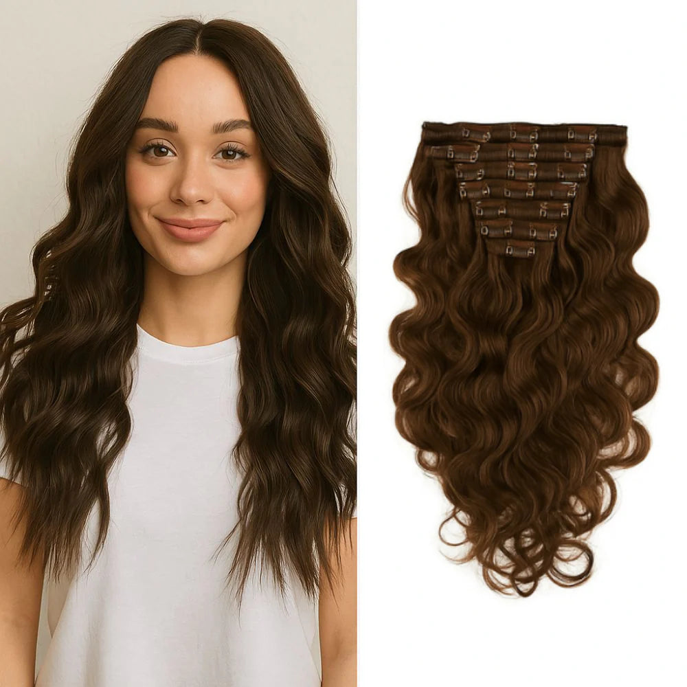 Body Wave Clip-Ins - Chocolate Brown (3) – WIGI Hair