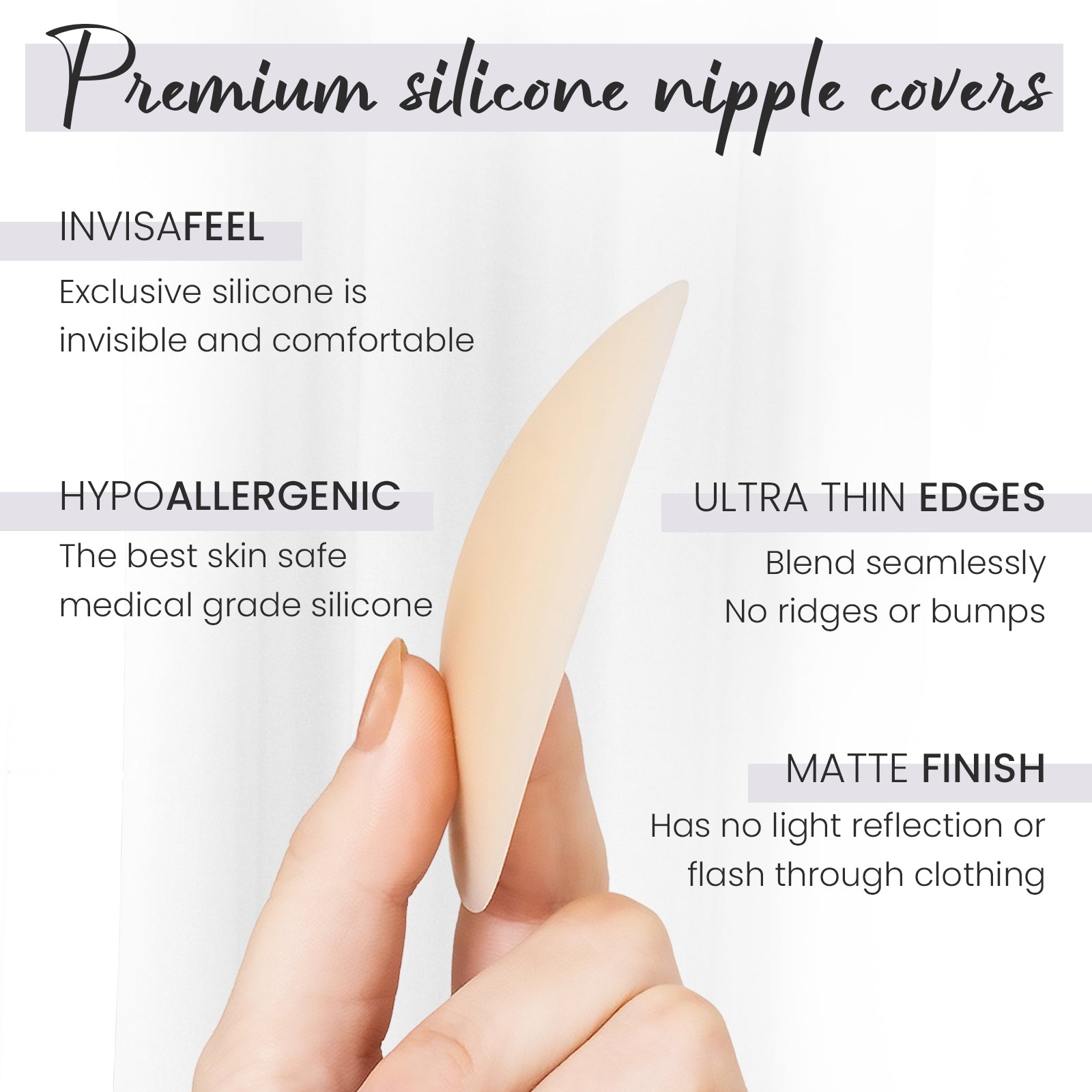 WIGI Premium Reusable Silicone Nipple Covers for Seamless Secrets - Round  Shaped