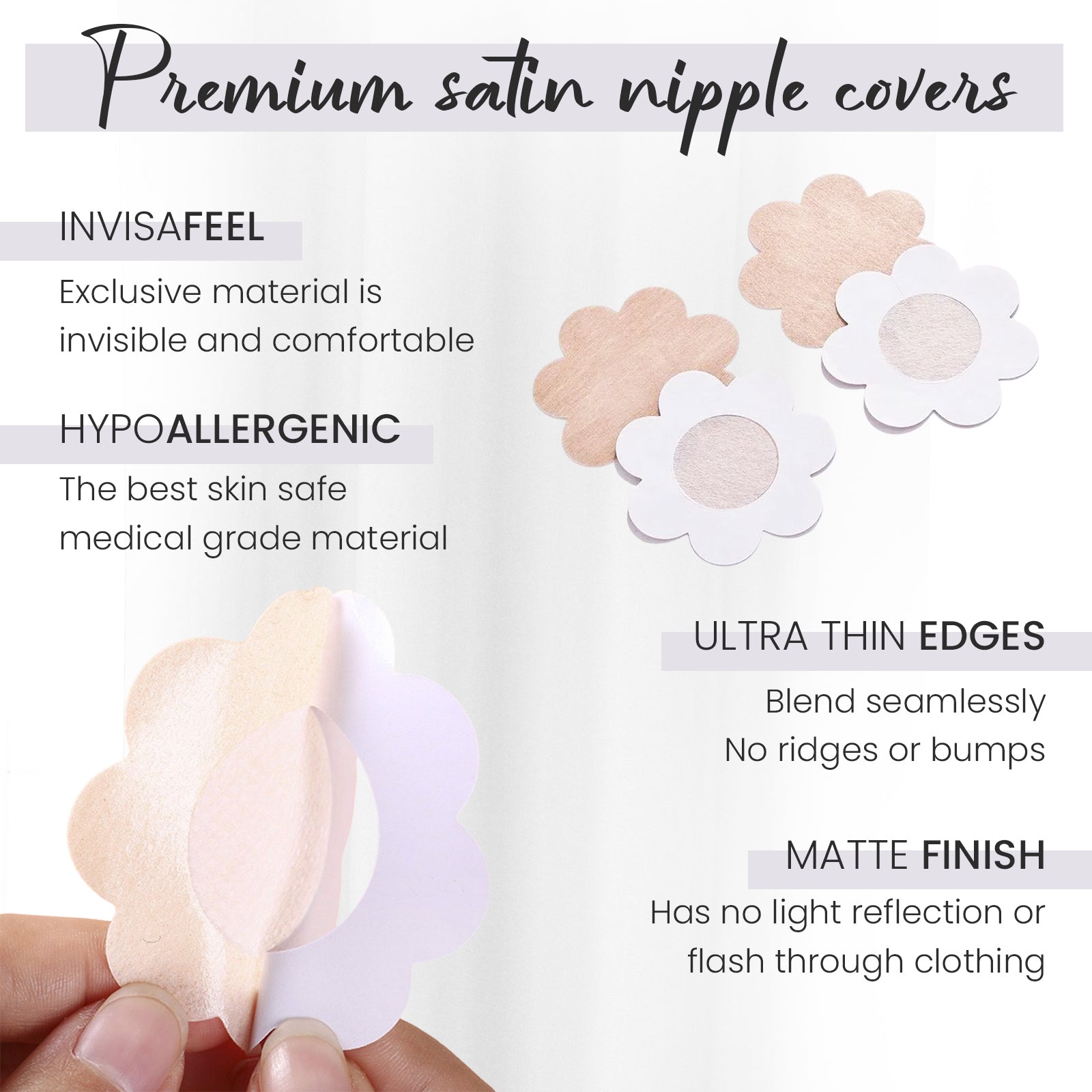 Seamless Cake Cover Bra, Go Braless Cake Nipple Covers for Women Reusable