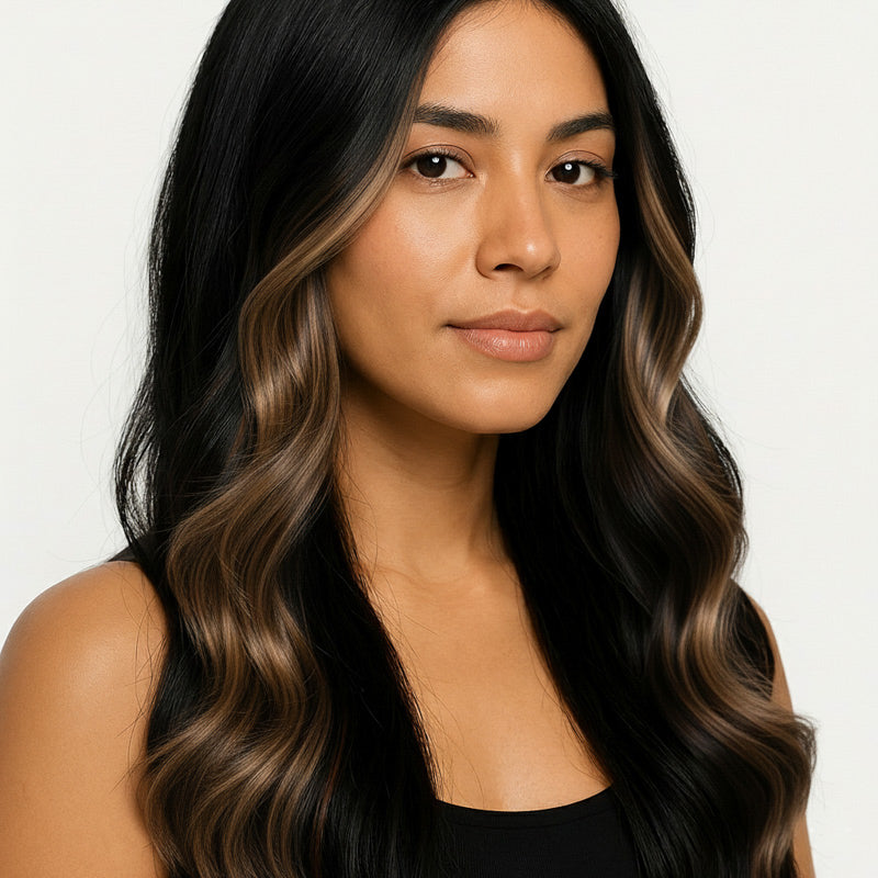 Balayage Straight Highlight Clip In Real Human Hair Extensions – WIGI