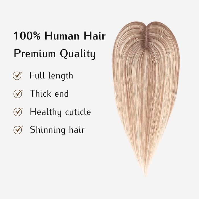 Straight Real Human Hair Topper - WIGI